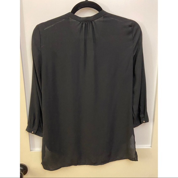 Chiffon Blouse with Open-Knit Details - Picture 2 of 5